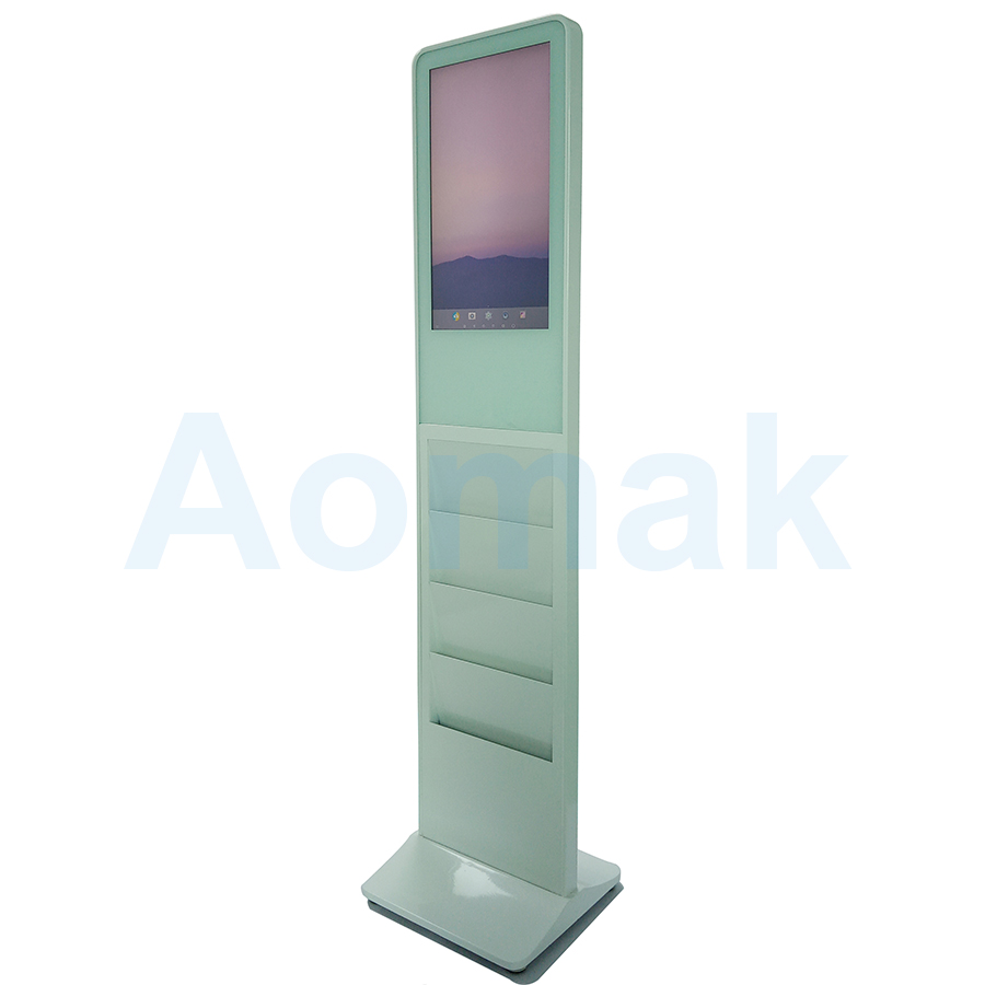 newspaper and magazine racks floor standing advert